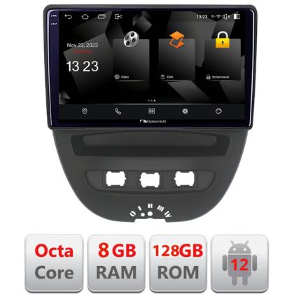 Navigáció Citroen C1 Peugeot 107 Toyota Aygo 2005-2014 Android rádió gps internet octa core 8+128 carplay android auto