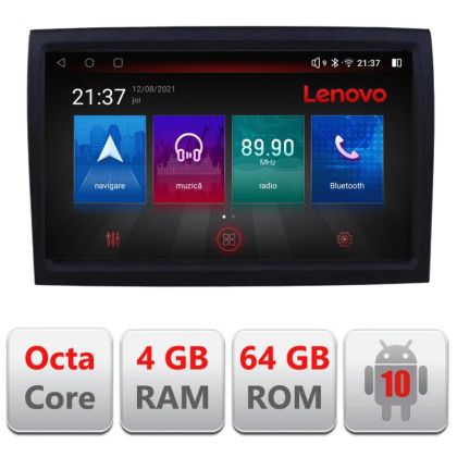 Navigáció Fiat Ducato 2006- E-DUCATO Octa Core Android Rádióval Bluetooth Internet GPS WIFI DSP 4+64GB 4G