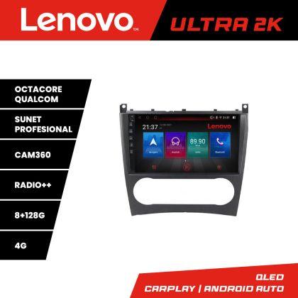 Navigatie Mercedes C Class W203 facelift M-093 Octa Core Android Radio Bluetooth GPS WIFI/4G DSP 2K 8+128GB 360 RESIGILAT