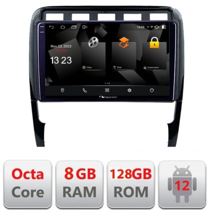 Navigáció Porsche Cayenne 2002-2011 5960Pro-443 Android Octa Core Qualcomm 2K QLED 8+128 DTS DSP 360 4G Optikai