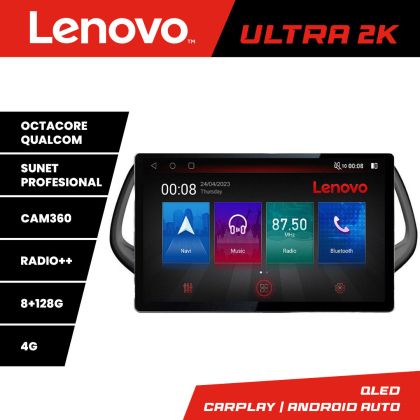 Navigáció Jeep Compass 2017 N-739 képernyő 13" 2K 8+128 Android Waze USB navigáció 4G 360 Toslink Youtube Rádió KI