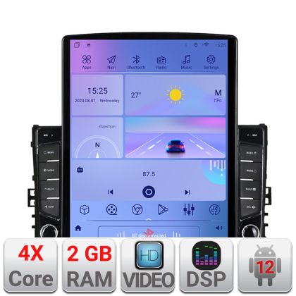 2017 utáni Toyota Auris navigáció K-Auris TESLA típusú 9.7"-os képernyővel, Android Rádióval, Bluetooth Internettel, GPS-szel, WIFI-vel, 2+32 DSP Qu