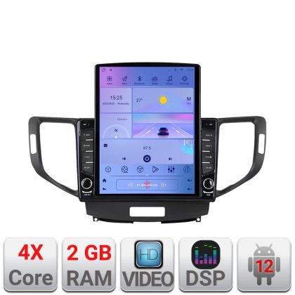 Navigáció Honda Accord 2008-2012 K-8951 TESLA típusú 9.7"-os képernyő Android Rádióval Bluetooth Internet GPS WIFI 2+32 DSP Qua