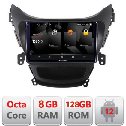 Navigáció Hyundai Elantra 2011-2013 5960Pro-092 Android Octa Core Qualcomm 2K QLED 8+128 DTS DSP 360 4G Optikai