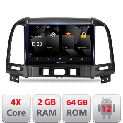 Navigatie Hyundai Santa Fe 5230-008 Android Ecran 720P Quad Core 2+64 carplay android auto