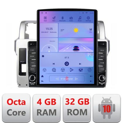 Toyota Landcruiser J150 Prado 2014-2017 H-065 TESLA típusú 9.7"-os képernyő navigációval, Android rádióval, Bluetooth internettel, GPS-szel és W-vel