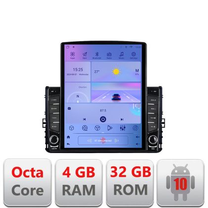 VW Group Navigáció G-933 TESLA típusú 9.7"-os képernyővel, Android Rádióval, Bluetooth Internettel, GPS-szel, WIFI-vel, 4+32GB DSP 4G Octa Core rendszerrel
