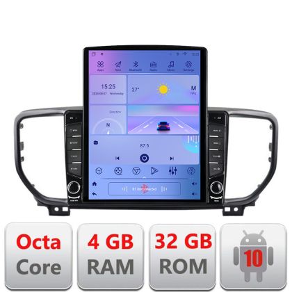 Navigáció Kia Sportage facelift 2019 - G-SPORTAGE-19 TESLA típusú 9.7"-os képernyő Android Rádió Bluetooth Internet GPS WIFI