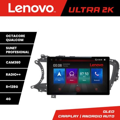 Navigáció Kia Optima 2014-2015, 2K QLED 13"-os képernyő, Octacore, 8 GB RAM, 128 GB HDD, 4G, 360°, DSP, Carplay, Bluetooth