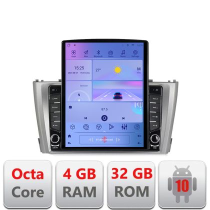 Toyota Avensis 2009-2015 G-TY12 TESLA típusú navigáció 9.7"-os képernyővel, Android Rádióval, Bluetooth Internettel, GPS-szel, WIFI-vel, 4+32GB DSP-vel