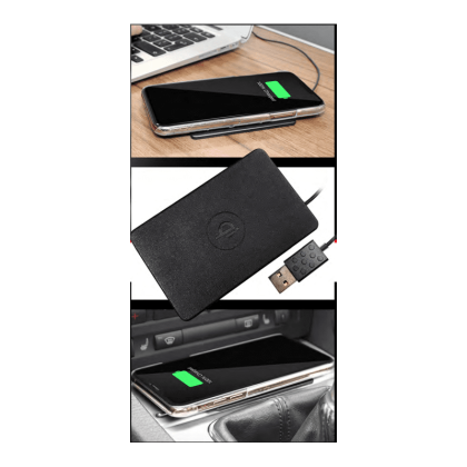 Qi vezeték nélküli gyors autós töltő USB csatlakozással ISMGM506E