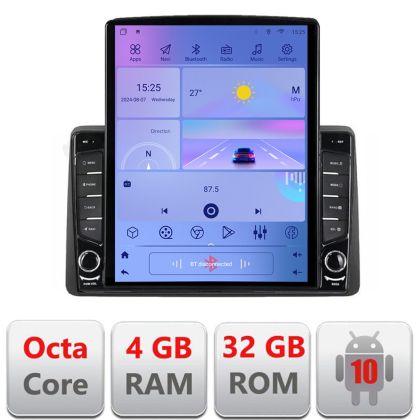 Navigáció DACIA DUSTER 2019 után H-199 TESLA típusú 9.7"-os képernyővel Android Rádió Bluetooth Internet GPS WIFI 4+32GB DSP 4G