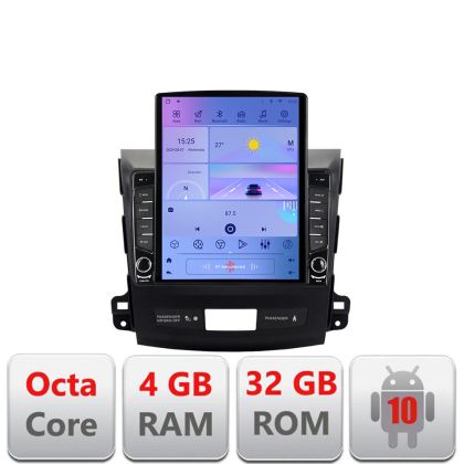 Navigáció Mitsubishi Outlander 2010 G-056 TESLA típusú 9.7"-os képernyő Android Rádió Bluetooth Internet GPS WIFI 4+32GB DSP