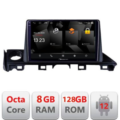 Navigáció Mazda 6 2018-8 Android Octa Core Qualcomm 2K QLED 8+128 DTS DSP 360 4G Optikai