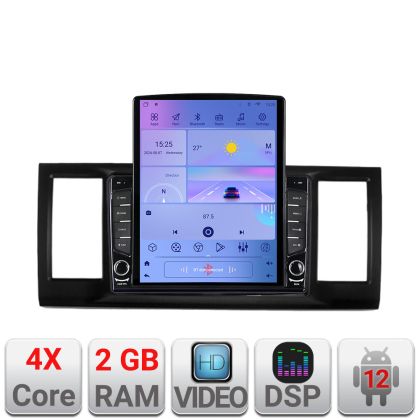 VW Caravelle 2015- K-caravelle TESLA típusú navigáció 9.7" képernyő Android Rádió Bluetooth Internet GPS WIFI 2+32 DSP Qu