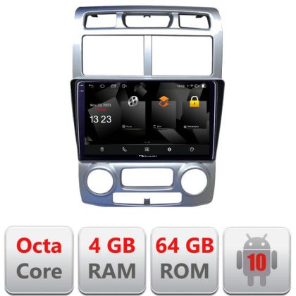 Navigáció Kia Sportage 2005-2007 5510-0023 Android Octa Core 720p 4+64 DSP 360 kamera Carplay android auto