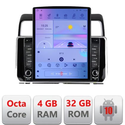 Toyota Prado J150 navigáció 2018- H-1065 TESLA típusú képernyő 9.7" Android Rádió Bluetooth Internet GPS WIFI 4+32GB DSP