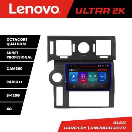 Navigatie Hummer H2 2002-2008 Octa Core Android Radio Bluetooth GPS WIFI/4G DSP 2K 8+128GB 360 Toslink RESIGILAT