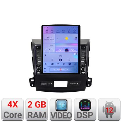Navigáció Mitsubishi Outlander 2010 K-056 TESLA típusú 9.7"-os képernyő Android Rádió Bluetooth Internet GPS WIFI 2+32 DSP Q