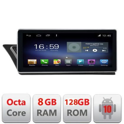 Audi Q5 2008-2016 NEM MMI F-Q5 Octa Core navigáció Android rádióval Bluetooth internet GPS WIFI DSP 8+128GB 4G