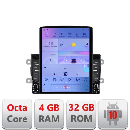 Dacia navigáció 2012 után G-Dacia TESLA típusú 9.7"-os képernyővel Android Rádió Bluetooth Internet GPS WIFI 4+32GB DSP 4G Octa