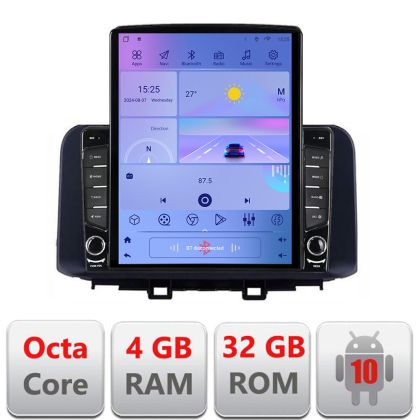 Navigáció Hyndai Kona H-1058 TESLA típusú 9.7"-os képernyő Android Rádió Bluetooth Internet GPS WIFI 4+32GB DSP 4G Octa Core