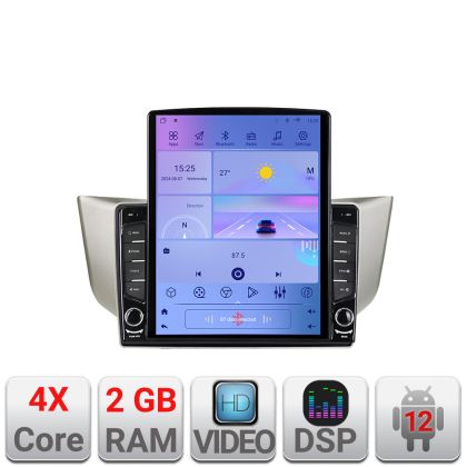 Navigáció Lexus RX 2003-2009 K- rx-03 TESLA típusú képernyő 9.7" Android Rádió Bluetooth Internet GPS WIFI 2+32 DSP Quad