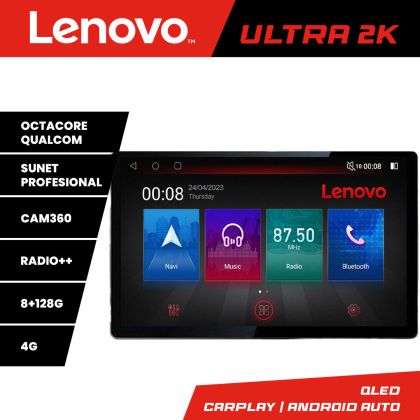 Navigáció Seat Leon 2005-2012 N-leon05 képernyő 13" 2K 8+128 Android Waze USB Navigáció 4G 360 Toslink Youtube Rad