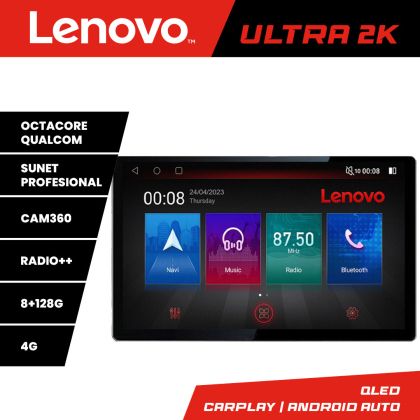 Navigáció Toyota Yaris 2020-, 2K QLED 13"-os képernyő, Octacore, 8 GB RAM, 128 GB HDD, 4G, 360°, DSP, Carplay, Bluetooth