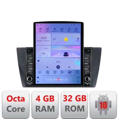 BMW 3-as széria E90 G-095 TESLA típusú navigáció 9.7"-os képernyővel Android Rádió Bluetooth Internet GPS WIFI 4+32GB DSP 4G Octa C