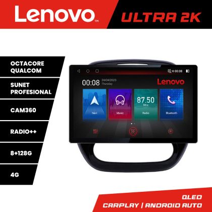 Navigáció Renault Captur 2013-2020, 2K QLED 13"-os képernyő, Octacore, 8 GB RAM, 128 GB HDD, 4G, 360°, DSP, Carplay, Bluetooth