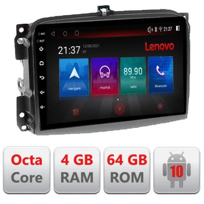 Navigáció Fiat 500L 2012-2017 E-500L Octa Core Android Rádióval Bluetooth Internet GPS WIFI DSP 4+64GB 4G