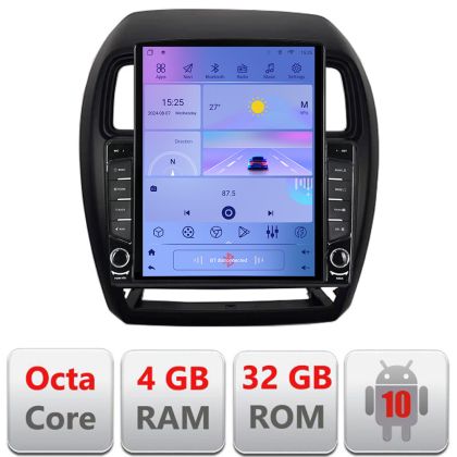 Navigáció Mitsubishi ASX 2017-2021 modell facelift Android rádió gps internet Octa Core 4+64 LTE Kit-026-facelift+EDT-E709
