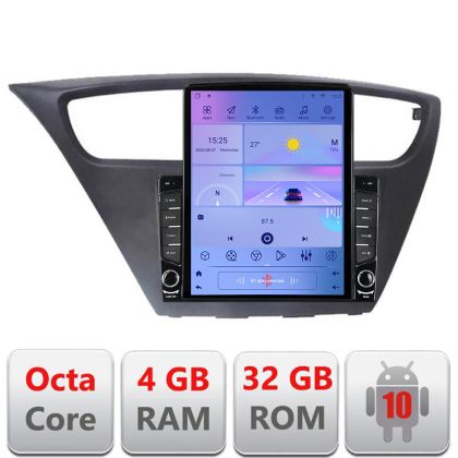 Honda Civic 2012-2016 G-civic TESLA típusú navigáció 9.7"-os képernyővel Android Rádió Bluetooth Internet GPS WIFI 4+32GB DSP 4
