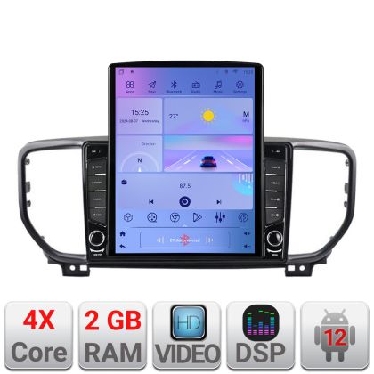 Navigáció Kia Sportage facelift 2019 - K-SPORTAGE-19 TESLA típusú 9.7"-os képernyő Android Rádió Bluetooth Internet GPS WIFI