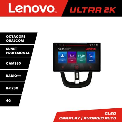 Navigáció Peugeot 207 N-PE01 képernyő 13" 2K 8+128 Android Waze USB navigáció 4G 360 Toslink Youtube Rádió KIT-PE0