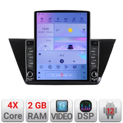 VOLKSWAGEN TOURAN 2016- K-3144 TESLA típusú 9.7"-os képernyő navigációval, Android rádióval, Bluetooth internettel, GPS-szel, WIFI-vel, 2+32 DSP-vel és Qu-val