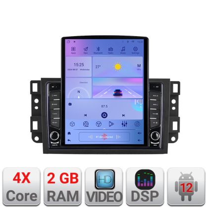 Navigáció Chevrolet Captiva K-020 TESLA típusú képernyő 9.7" Android Rádió Bluetooth Internet GPS WIFI 2+32 DSP Quad Core