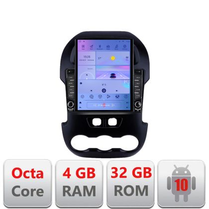 Ford Ranger G-245 TESLA típusú navigáció 9.7"-os képernyővel Android Rádió Bluetooth Internet GPS WIFI 4+32GB DSP 4G Octa Core