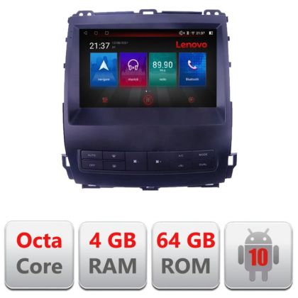 Navigatie Toyota Prado J120 2002-2009 E- j120 Octa Core cu Android Radio Bluetooth Internet GPS WIFI DSP 4+64GB 4G RESIGILAT