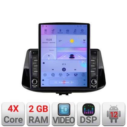 Navigáció Hyundai I30 2017- K-1041 TESLA típusú képernyő 9.7" Android Rádió Bluetooth Internet GPS WIFI 2+32 DSP Quad Core