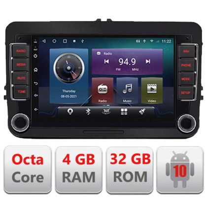 Navigatie VW Skoda Seat Ecran 7" 4+64GB 8Core Android radio gps Internet wifi 4G Carplay kit-vw-univers