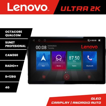 Navigáció Peugeot 508 N-5637 képernyő 13" 2K 8+128 Android Waze USB navigáció 4G 360 Toslink Youtube Rádió KIT-563