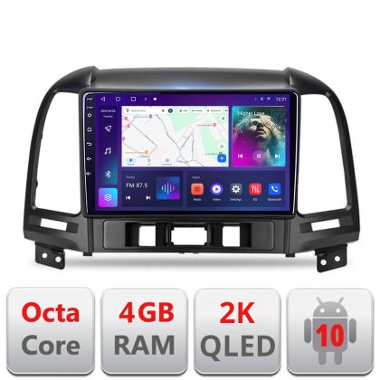 Navigatie Hyundai Santa Fe 2007-2012 C-008 Android Octa Core Ecran 2K QLED GPS 4G 4+32GB 360 KIT-008+EDT-E409-2K