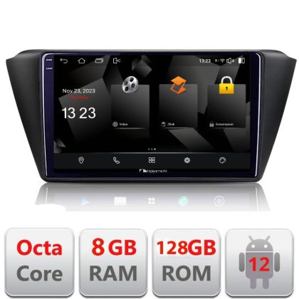 Navigáció Skoda Fabia 2015- 5960Pro-541 Android Octa Core Qualcomm 2K QLED 8+128 DTS DSP 360 4G Optical