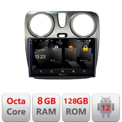 Navigáció Dacia Dokker Android Octa Core Qualcomm 2K QLED 8+128 DTS DSP 360 4G Optikai