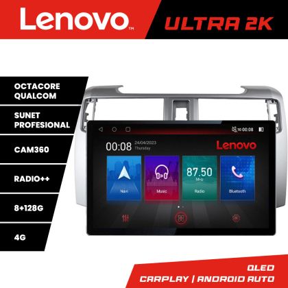 Toyota 4runner navigáció 2009-2019, 13"-os 2K QLED képernyő, Octacore, 8 GB RAM, 128 GB HDD, 4G, 360°, DSP, Carplay, Bluetooth