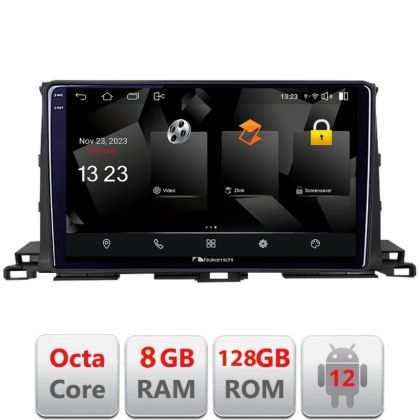 Navigáció Toyota Highlander 2013-2018 Android rádió gps internet octa core 8+128 carplay android auto