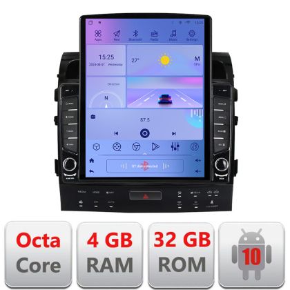 Toyota Landcruiser 200 V8 2007-2015 navigációval és 360 fokos Android rádióval, GPS-szel, internettel, Octa Core 4+64 LTE processzorral és RAM-mal KIT-381-360+EDT-E709
