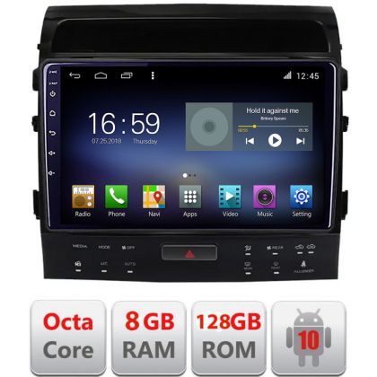 Toyota Landcruiser 200 V8 2007-2015 navigációval és 360 fokos Android rádióval, GPS-szel, internettel, Octa Core 8+128 LTE KIT-381-360+EDT-E609